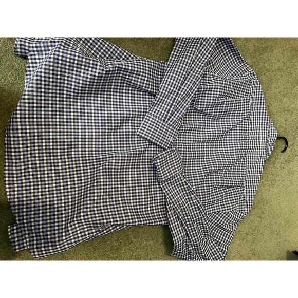 Tommy Hilfiger Blue Checkered Long Sleeve Button-Up Spread Collar Shirt - Picture 2 of 4